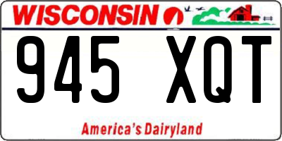 WI license plate 945XQT