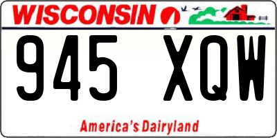 WI license plate 945XQW