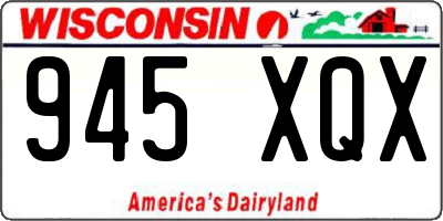 WI license plate 945XQX