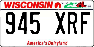 WI license plate 945XRF