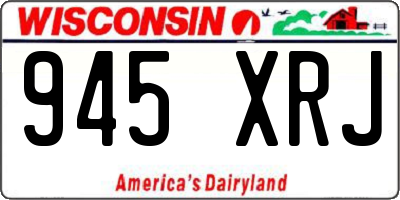 WI license plate 945XRJ