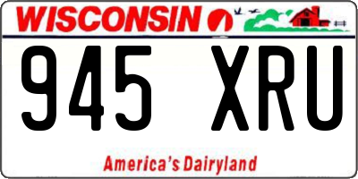WI license plate 945XRU