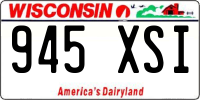 WI license plate 945XSI