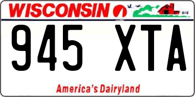 WI license plate 945XTA