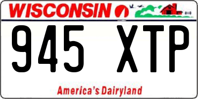 WI license plate 945XTP