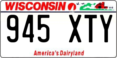 WI license plate 945XTY