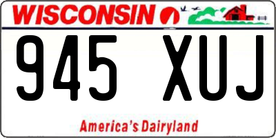 WI license plate 945XUJ