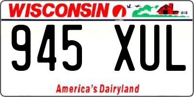 WI license plate 945XUL