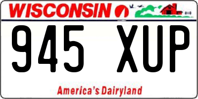 WI license plate 945XUP