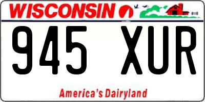 WI license plate 945XUR