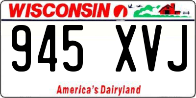WI license plate 945XVJ