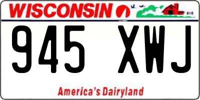 WI license plate 945XWJ