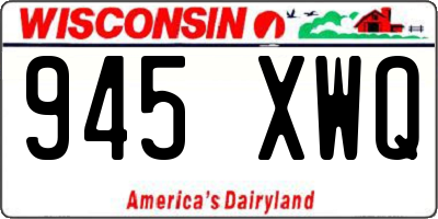 WI license plate 945XWQ