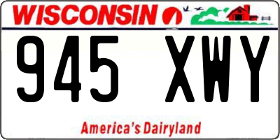 WI license plate 945XWY