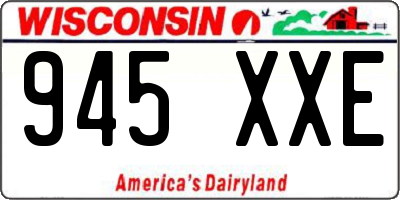 WI license plate 945XXE