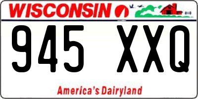 WI license plate 945XXQ