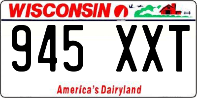 WI license plate 945XXT