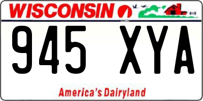 WI license plate 945XYA