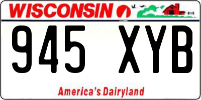 WI license plate 945XYB