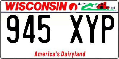 WI license plate 945XYP
