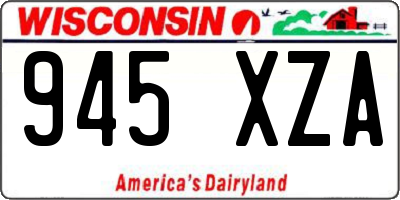 WI license plate 945XZA