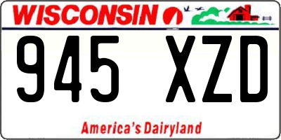 WI license plate 945XZD