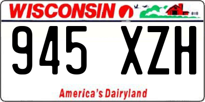 WI license plate 945XZH
