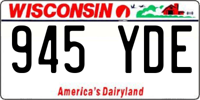 WI license plate 945YDE