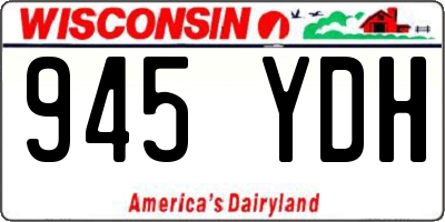 WI license plate 945YDH