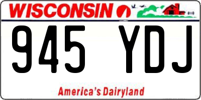 WI license plate 945YDJ