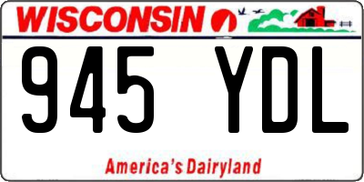 WI license plate 945YDL