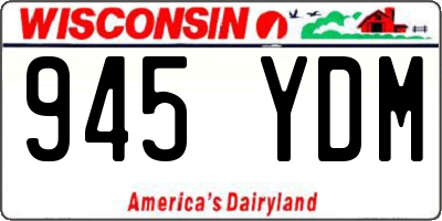 WI license plate 945YDM