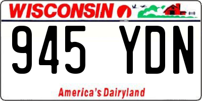 WI license plate 945YDN