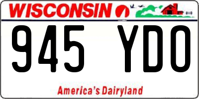 WI license plate 945YDO