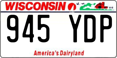 WI license plate 945YDP