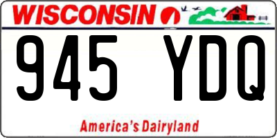 WI license plate 945YDQ