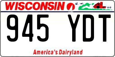 WI license plate 945YDT