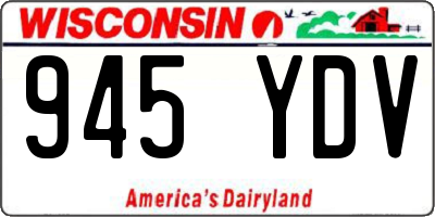 WI license plate 945YDV
