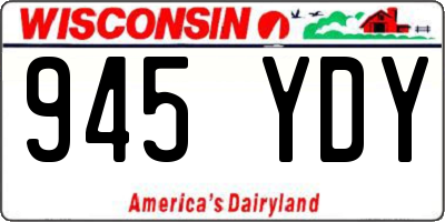 WI license plate 945YDY