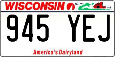 WI license plate 945YEJ