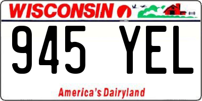 WI license plate 945YEL