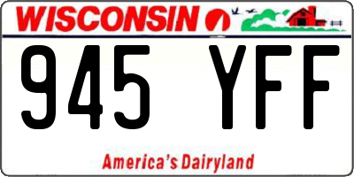 WI license plate 945YFF