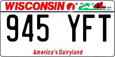 WI license plate 945YFT