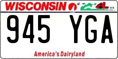 WI license plate 945YGA