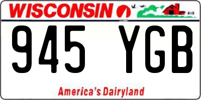 WI license plate 945YGB