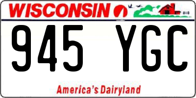 WI license plate 945YGC