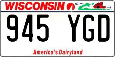 WI license plate 945YGD