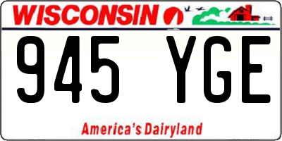 WI license plate 945YGE
