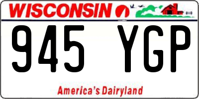 WI license plate 945YGP