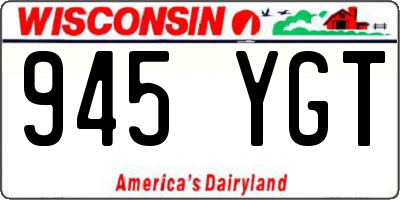 WI license plate 945YGT